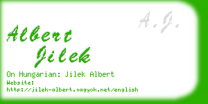 albert jilek business card